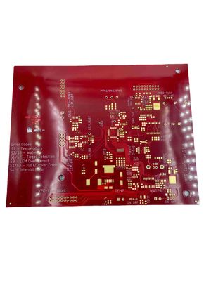 Red Solder Mask FR4 PCB Circuit Board 4 Layers 2.4mm Thickness
