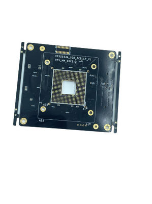 High Frequency Signal Board Blind Hole For Antenna Base Station Assembly Black Solder Mask
